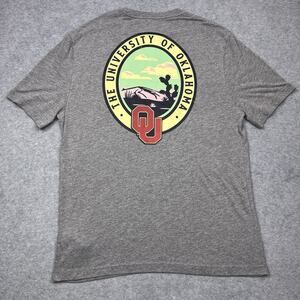 Fanatics University of Oklahoma graphic t-shirt gray ncaa size large